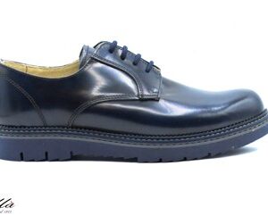 SCARPA UOMO DERBY ARTIGIANALE BLU 536 SUPER BLU