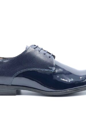 SCARPA BLUE DERBY SPOSO UOMO PEDULLA' LUXURY, FONDO IN CUOIO LAVORAZIONE ARTIGIANALE ART. 2 7750A VERN./VERN. GEMMA MARINE