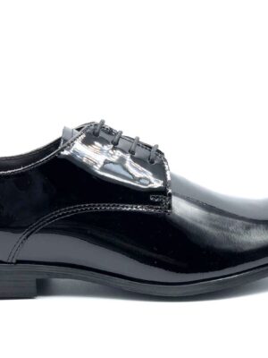 SCARPA DERBY UOMO PEDULLA' LUXURY ART. 2 7750A CAPRI VERNICE NERO, FONDO IN CUOIO