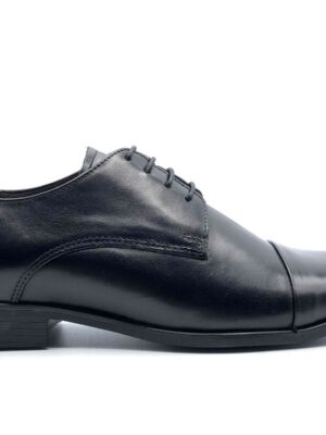 SCARPA DERBY UOMO PEDULLA' LUXURY PELLE NERO - BLU ART.7186A ARCADIA GALAXY, FONDO IN CUOIO