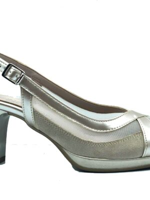 SANDALO ELEGANTE DONNA CINZIA SOFT COD. IAB323401/CVRB 001 CAM. + VERN + RETE + BERMUDA BEIGE