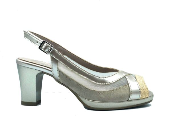 SANDALO ELEGANTE DONNA CINZIA SOFT COD. IAB323401/CVRB 001 CAM. + VERN + RETE + BERMUDA BEIGE