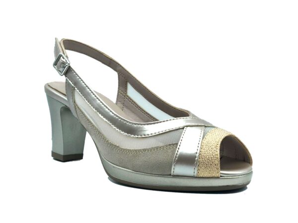 SANDALO ELEGANTE DONNA CINZIA SOFT COD. IAB323401/CVRB 001 CAM. + VERN + RETE + BERMUDA BEIGE