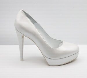 SCARPA SPOSA DÉCOLLETÉ PEDULLA' IN PELLE PERLA ART. 715 TACCO 11 CM PLATEAU 2 CM