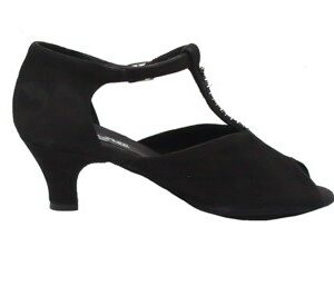 SCARPA DONNA DA BALLO PEDULLA' ART. 82 CAMOSCIO NERO TACCO 5 CM