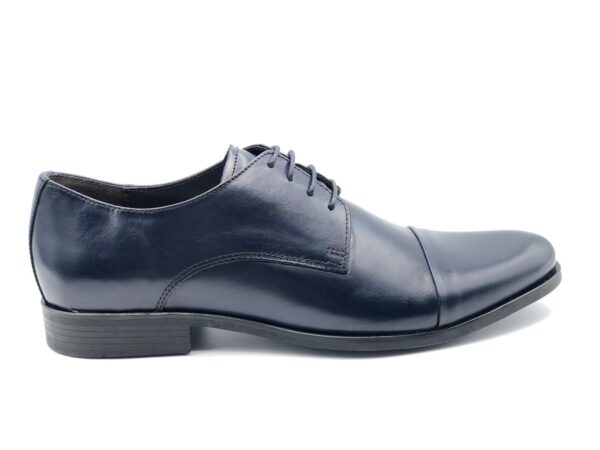 SCARPA DERBY UOMO PEDULLA' LUXURY PELLE NERO - BLU ART.7186A ARCADIA GALAXY, FONDO IN CUOIO