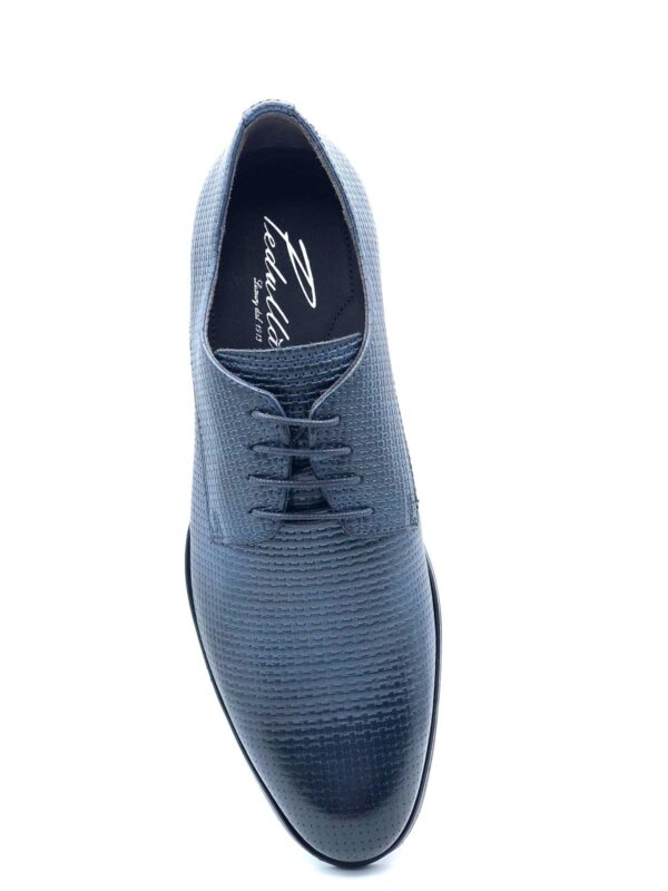 SCARPA DERBY UOMO DERBY VITELLO TRECCIA BLU, FONDO ULTRA LIGHT 7750A