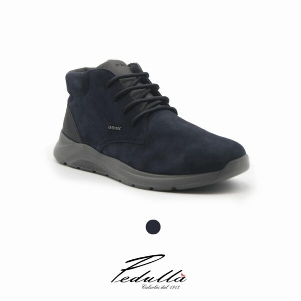 POLACCHINO UOMO GEOX TRASPIRANTE IN CAMOSCIO NAVY ART. U04ANB022MEC4002 MARRONE ART. U04ANB022MECL69A