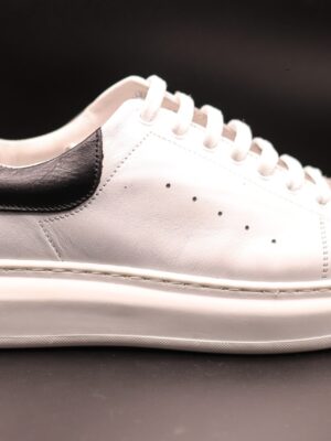 SNEAKERS UOMO by PEDULLA' ART.300 bianco/nappa nero