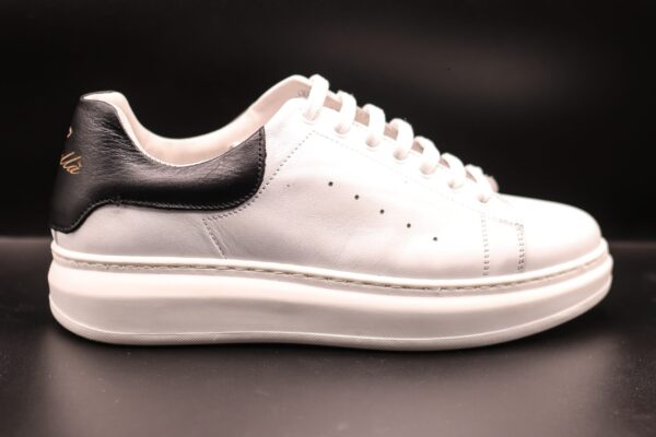 SNEAKERS UOMO by PEDULLA' ART.300 bianco/nappa nero