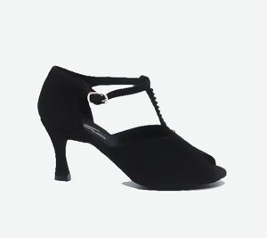 SCARPA DONNA DA BALLO PEDULLA' ART. 82 CAMOSCIO NERO TACCO 7CM