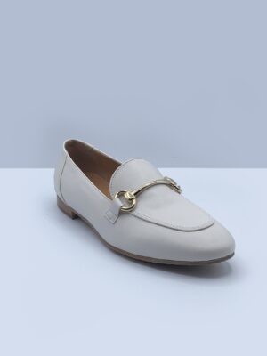 MOCASSINO DONNA IN PELLE COLORE BIANCO - BLU BY PEDULLA' ART.715004