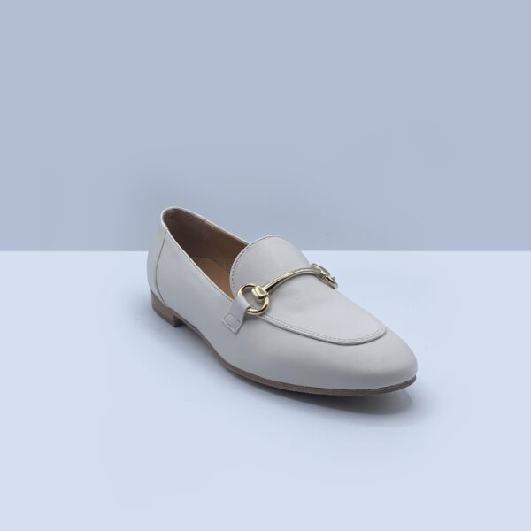 MOCASSINO DONNA IN PELLE COLORE BIANCO - BLU BY PEDULLA' ART.715004