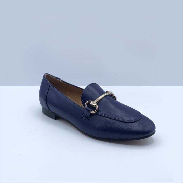 MOCASSINO DONNA IN PELLE COLORE BIANCO - BLU BY PEDULLA' ART.715004