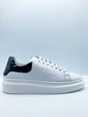 SNEAKERS UOMO by PEDULLA' ART.300 bianco/vernice blu