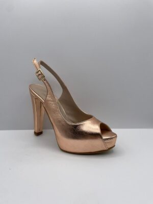 SCARPA DONNA PEDULLA' CERIMONIA ART.6433 GOLD ROSE' TACCO 12 cm PLATEAU 3 cm