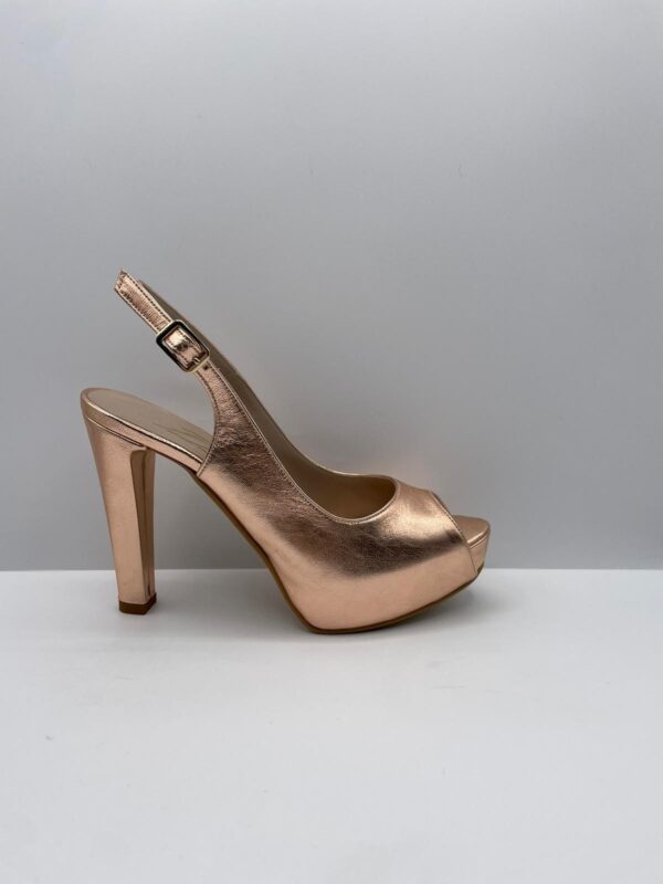 SCARPA DONNA PEDULLA' CERIMONIA ART.6433 GOLD ROSE' TACCO 12 cm PLATEAU 3 cm