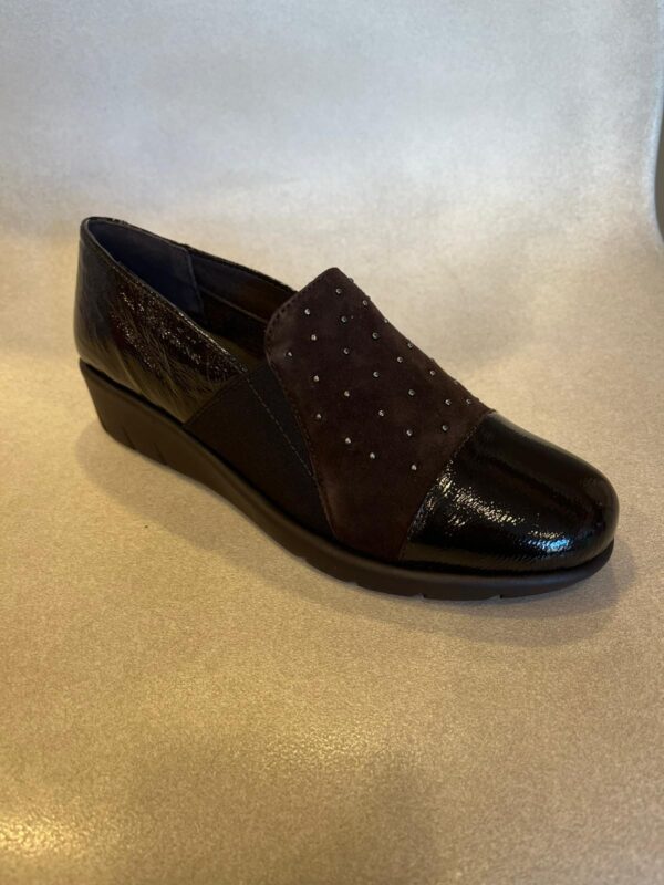 MOCASSINO SUSIMODA CONFORT IN NAPLAK NERO E MARRONE ART. 92020/103