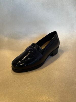 MOCASSINO DONNA COMFORT SUSIMODA IN NAPLAK NERO E BLU NOTTE ART. 83080/059