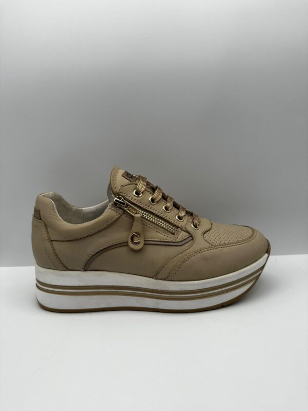 SNEAKERS CINZIA SOFT BEIGE CON CERNIERA LATERALE ART.IV919575C 002